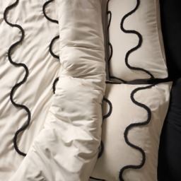 OHS Tufted Wave Duvet Set, Monochrome - Double - thumbnail 3