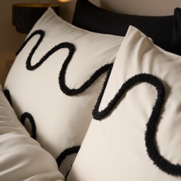 OHS Tufted Wave Duvet Set, Monochrome - Double - thumbnail 5