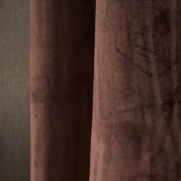 OHS Thermal Velvet Eyelet Curtains, Chocolate - 66 x 72in - thumbnail 3