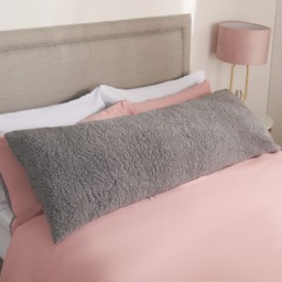 OHS Teddy Bolster Pillow - Grey - thumbnail 1