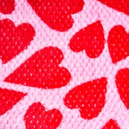 OHS Heart Print Waffle Fleece Duvet Cover Set, Pink/ Lilac - Single - thumbnail 5