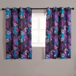 "OHS Kids Gaming Eyelet Blackout Curtains, Neon - 46 x 54"""