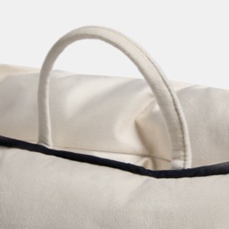 OHS Piped Edge Cuddle Cushion With Head Rest - Cream - thumbnail 4