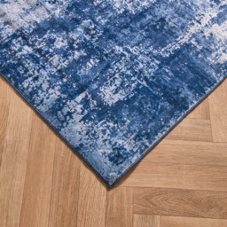 OHS Washable Abstract Printed Rug, Navy - 120 x 170 cm - thumbnail 4