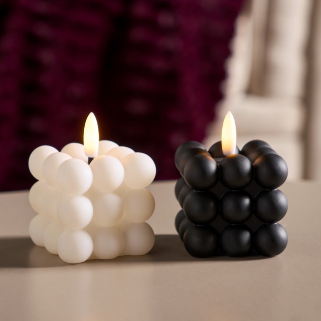 OHS LED Bubble Candle, Monochrome - 2 Pack - image 1