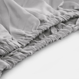 OHS Plain Dyed Fitted Sheet, Silver - Single - thumbnail 5