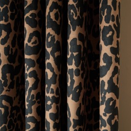OHS Leopard Print Eyelet Blackout Curtains, Brown - 66 x 90in - thumbnail 3