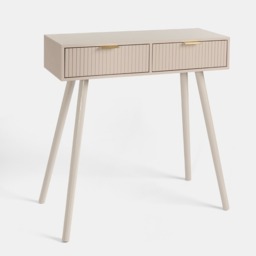 OHS Venice Ribbed Console/Dressing Table - Natural - thumbnail 2