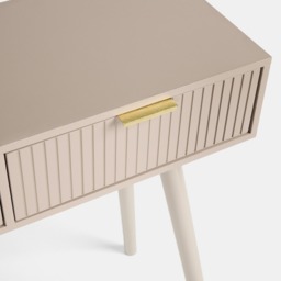 OHS Venice Ribbed Console/Dressing Table - Natural - thumbnail 4