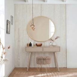 OHS Venice Ribbed Console/Dressing Table - Natural
