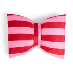 OHS Striped Bow Shaped Cushion - Pink/ Red - thumbnail 3