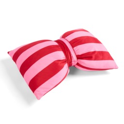 OHS Striped Bow Shaped Cushion - Pink/ Red - thumbnail 4