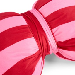 OHS Striped Bow Shaped Cushion - Pink/ Red - thumbnail 5