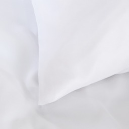 OHS Plain Duvet King Size Cover with Pillowcases - White - thumbnail 3
