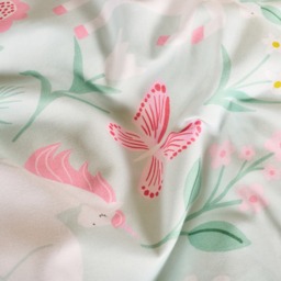 OHS Enchanted Unicorn Print Duvet Cover Set, Sage/Pink - Single - thumbnail 5