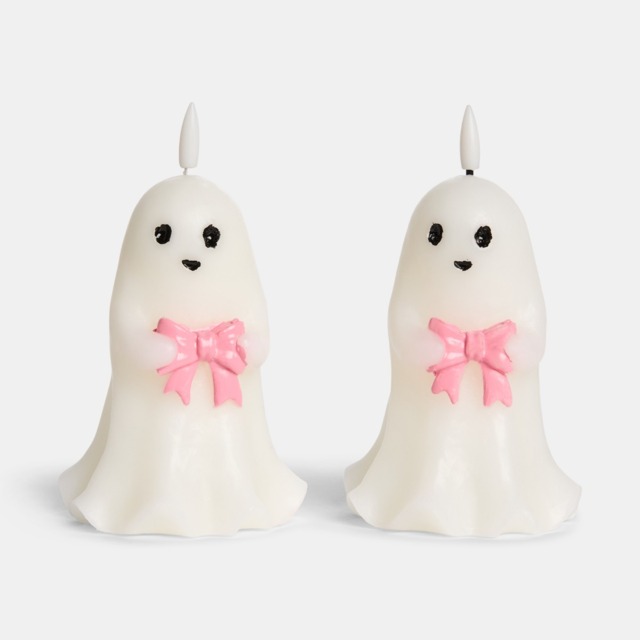 OHS 2 Pack Ghost LED Candles - White - image 1