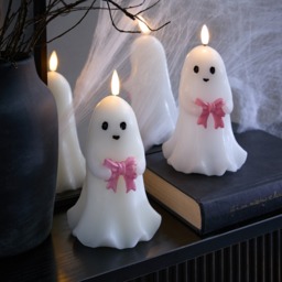 OHS 2 Pack Ghost LED Candles - White