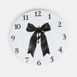 OHS Bow Print Wall Clock - Monochrome - thumbnail 2