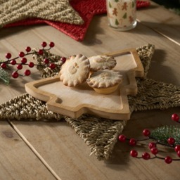 OHS Wooden Christmas Tree Plate - Natural - thumbnail 2