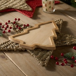 OHS Wooden Christmas Tree Plate - Natural