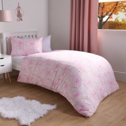 OHS Swan Print Reversible Duvet Cover Set, Pink - Double - thumbnail 2