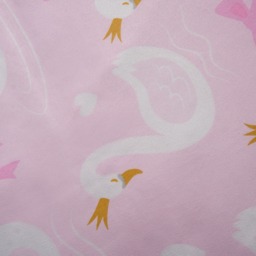 OHS Swan Print Reversible Duvet Cover Set, Pink - Double - thumbnail 4