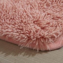 OHS Soft Fluffy Rug Anti-Slip Plain Shaggy Floor Mat, Blush Pink - 120 x 170cm - thumbnail 5
