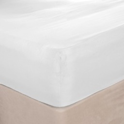 OHS Plain Dyed Deep Fitted Sheet, White - Superking - thumbnail 3