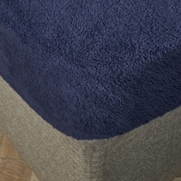 OHS Teddy Fleece Fitted Sheet, Navy - King - thumbnail 4
