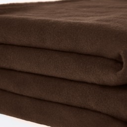 OHS Plain Fleece Throw, Chocolate - 200 x 240cm - thumbnail 3