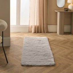 OHS Soft Fluffy Rug Runner - Silver