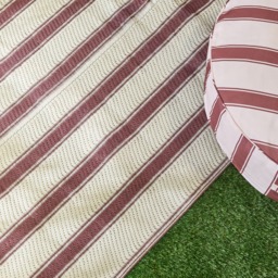 OHS Vintage Stripe Outdoor Rug, Chocolate/Cream - 120 x 170cm - thumbnail 2