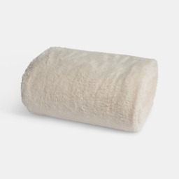 OHS Teddy Fleece Throw, Cream - 200 x 240cm - thumbnail 2