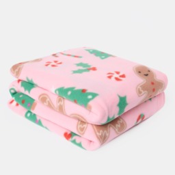 OHS Gingerbread Man Fleece Throw - Pink - thumbnail 1