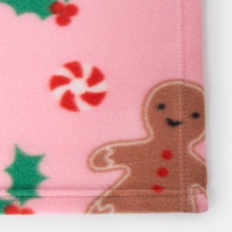 OHS Gingerbread Man Fleece Throw - Pink - thumbnail 4