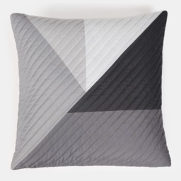OHS Ralph Quilted Cushion Covers, Grey - 2 Pack - thumbnail 5