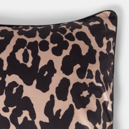OHS Leopard Print Matte Velvet Cushion Covers, Monochrome - 45 x 45cm - thumbnail 5