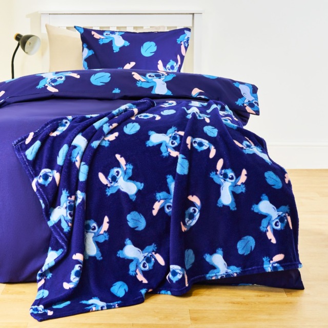 OHS Stitch Printed Throw - Blue - image 1