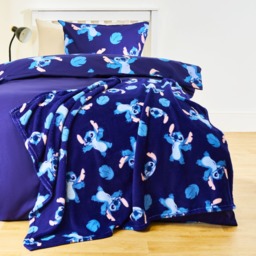 OHS Stitch Printed Throw - Blue - thumbnail 1