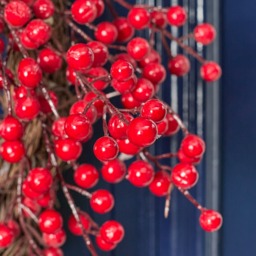 OHS Festive Red Berry Wreath, Red - 50cm - thumbnail 3