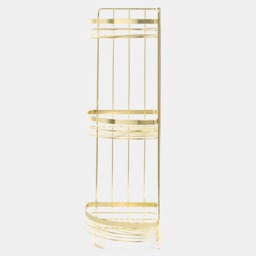 OHS Wire Corner 3-Tier Bathroom Caddy - Gold - thumbnail 2