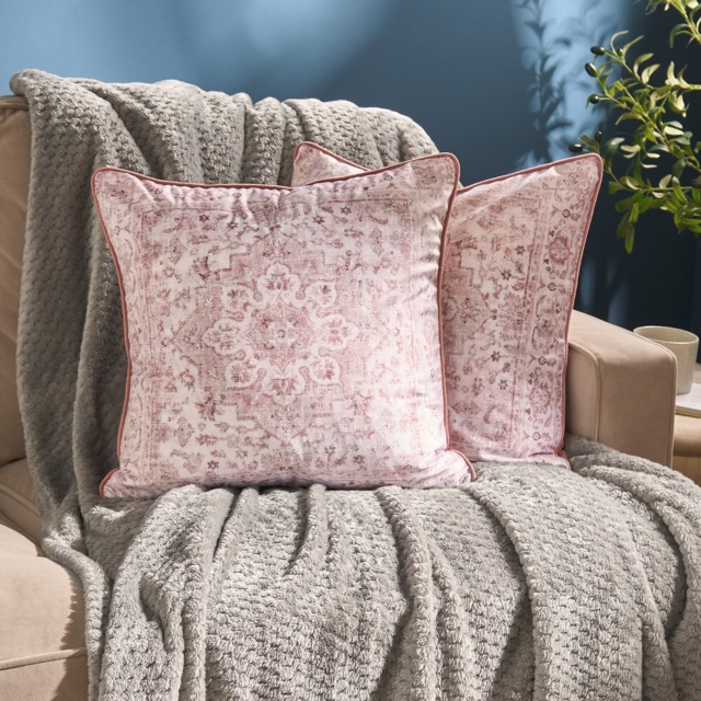 OHS Vintage Printed Cushion Covers, Blush - 45 x 45cm - image 1