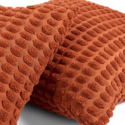 OHS 2 Pack Bobble Textured Cushion Covers, Rust - 45 x 45cm - thumbnail 4