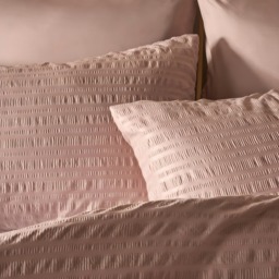OHS Embossed Seersucker Duvet Set, Mink  - Super King - thumbnail 3