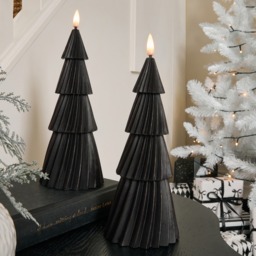 OHS 2 Pack LED Tree Candles - Black