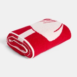 OHS 100% Cotton Elegant Bow Jacquard Bath Towel, Red - 1PC - thumbnail 2