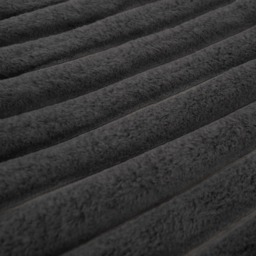 OHS Faux Fur Thick Ribbed Throw - Charcoal - thumbnail 5