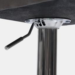 OHS Set of 2 Adjustable Velvet Bar Stools - Grey - thumbnail 5