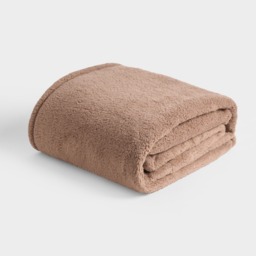 OHS Teddy Fleece Throw, Mocha - 150 x 200cm - thumbnail 3