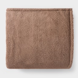 OHS Teddy Fleece Throw, Mocha - 150 x 200cm - thumbnail 4